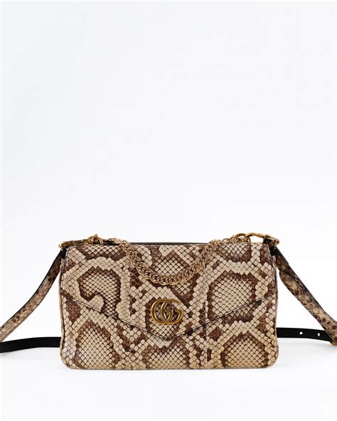 gucci thiara python|Gucci Python Thiara Medium Double Envelope Shoulder Bag.